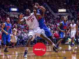 Coleby getting position for rebound 2