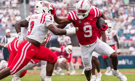 TRANSCRIPT: Ole Miss’ Lane Kiffin, Jaxson Dart, Tre Harris and Daijahn Anthony talk about the 73-7 win over Mercer