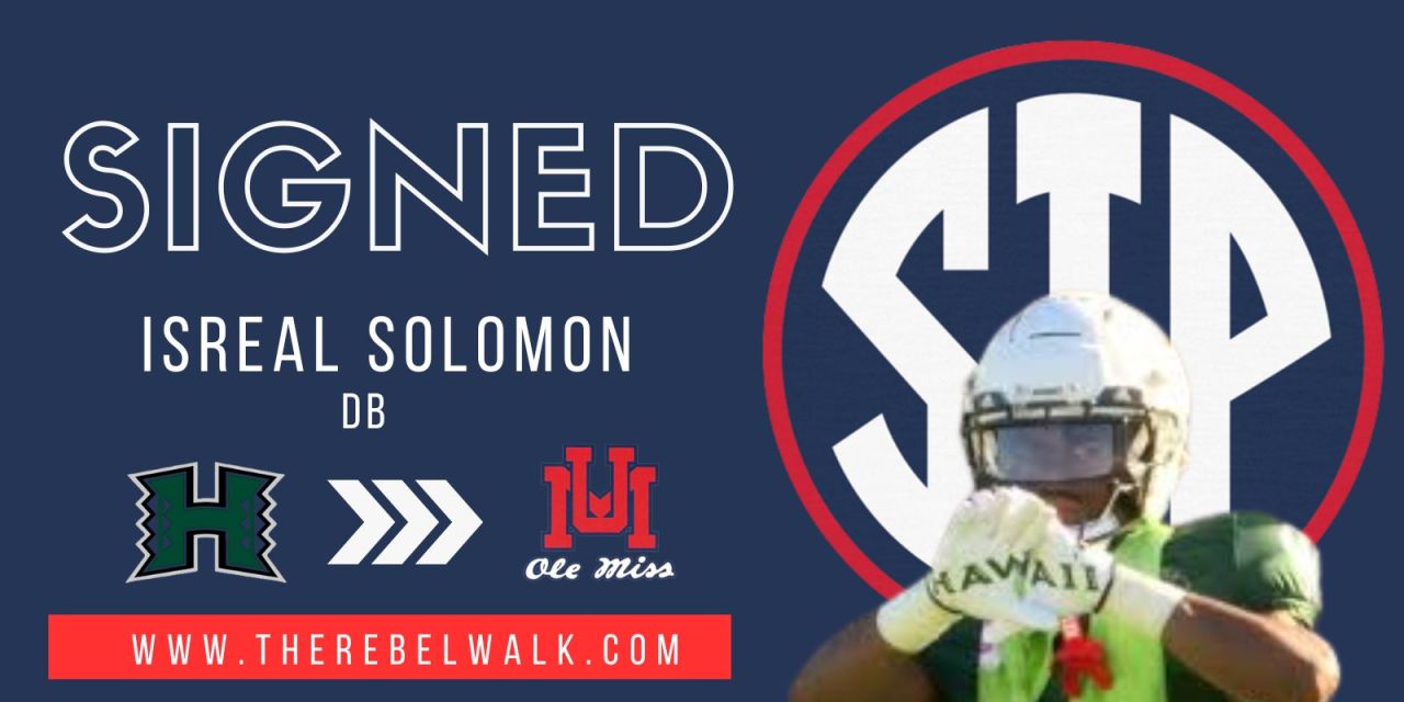 Ole Miss Adds Depth in Secondary with Hawaii Transfer Isreal Solomon